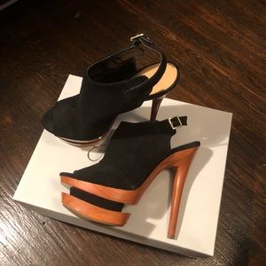 Jessica Simpson Carlow suede and wood platform